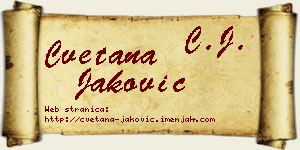 Cvetana Jaković vizit kartica